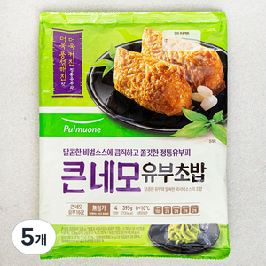 풀무원 큰네모 유부초밥, 395g, 5개