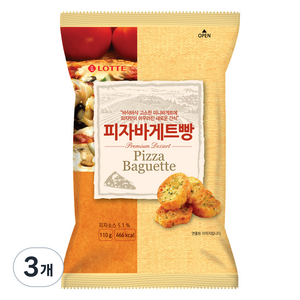 롯데웰푸드 피자 바게트빵, 3개, 110g