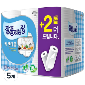 잘풀리는집 천연펄프 키친타올, 130매, 30개