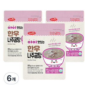 베베스트 아이 맛있는 한우국, 200g, 6개, 나주곰탕