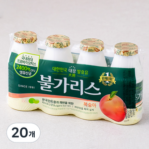 남양유업 불가리스 요구르트 복숭아, 150ml, 20개