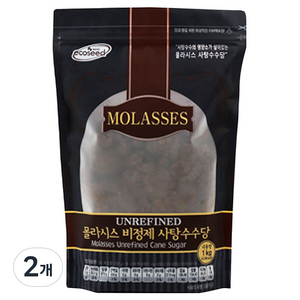 썬앤지 몰라시스 비정제 사탕수수당, 1kg, 2개