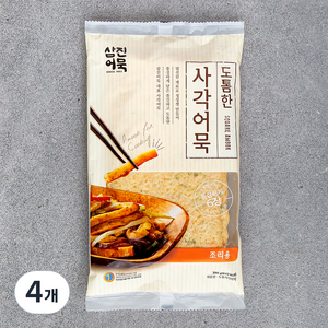 삼진어묵 도톰한 사각어묵, 390g, 4개