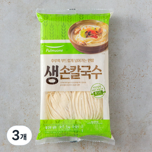 풀무원 생손칼국수 6인분, 1kg, 3개