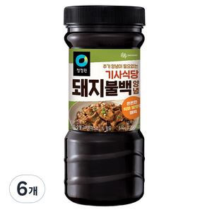 청정원 기사식당 돼지불백양념, 840g, 6개