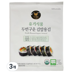 [만전김] 유기식품 구운 김밥김 22g(10매), 22g, 3개