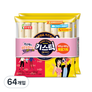 롯데웰푸드 키스틱 체다치즈 소시지, 400g, 4개