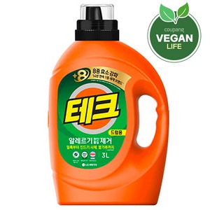 테크 알레르기 원인물질 제거 드럼용 액상세제 본품, 3L, 1개