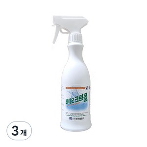 진로발효 바이오크린콜 75% 뿌리는 살균소독제, 450ml, 3개