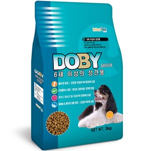 인터펫코리아 시니어 강아지 도비 건식사료, 닭, 3kg, 1개