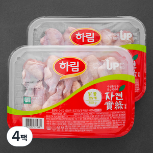 하림 자연실록 무항생제 인증 닭봉 윗날개 (냉장), 350g, 4팩