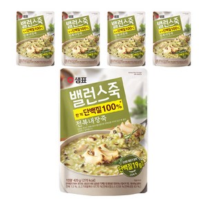 샘표 밸런스죽 전복내장죽, 420g, 5개