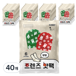 인라이프 부착형 프렌즈 양말 핫팩 50g, 40개