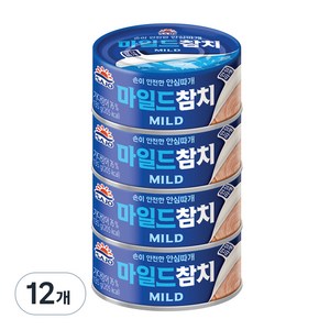 사조 마일드 참치 안심따개, 135g, 12개