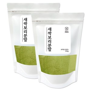 헬로우그린 새싹보리 분말 팩 500g, 2개