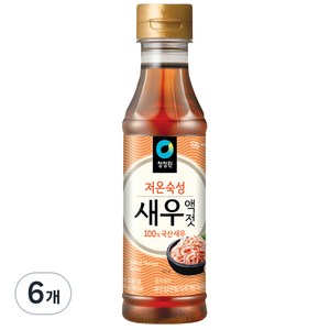 청정원 저온숙성 새우액젓, 500g, 6개