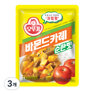 오뚜기 바몬드카레 과립형 순한맛, 1kg, 3개