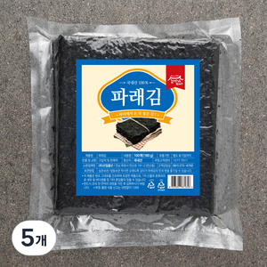 김이가 파래김 100매, 180g, 5개