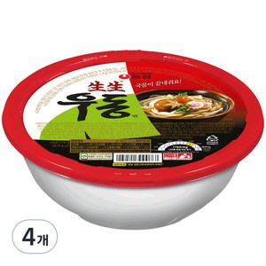 생생우동 면 컵, 276g, 4개