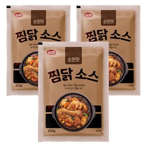 삼화식품 순한맛 찜닭 소스, 220g, 3개
