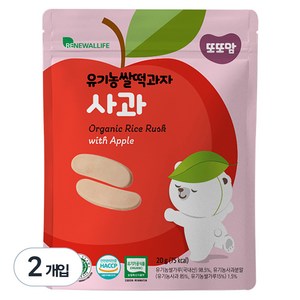 또또맘 유기농 쌀떡과자 20g, 사과, 2개