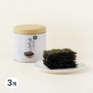 만전김 담백한 갯벌김 캔, 30g, 3개