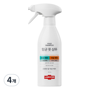 랩신 항균 풋샴푸, 1개입, 4개, 410ml