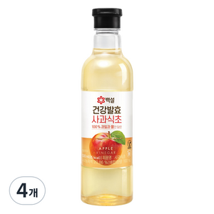 백설 건강 발효 사과식초, 500ml, 4개