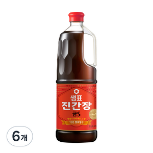 샘표 진간장 금S, 1.7L, 6개