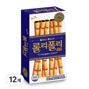 해태제과 롤리폴리 초코, 62g, 12개