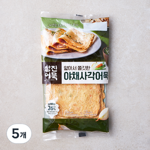 삼진어묵 얇아서 쫄깃한 야채사각어묵 4장, 200g, 5개