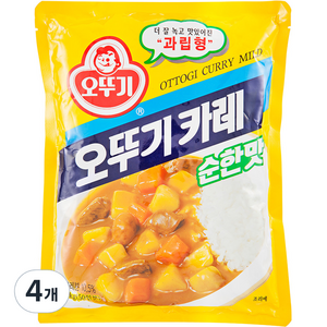 오뚜기 카레 과립형 순한맛, 1kg, 4개