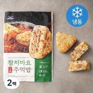 한우물 참치마요 구운주먹밥 10개입 (냉동), 1kg, 2개