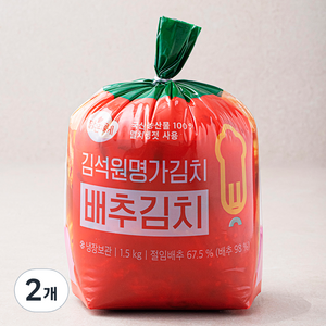 맑은물에 김석원 명가김치 배추김치, 1.5kg, 2개