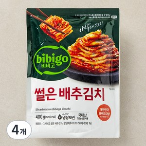 비비고 썰은 배추김치, 400g, 4개