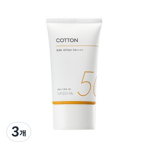 미샤 올 어라운드 세이프 블록 코튼선크림 SPF50+ PA++++, 50ml, 3개