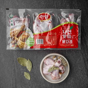 하림 자연실록 무항생제 인증 닭다리 북채 (냉장), 500g, 3개