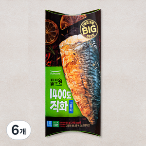 풀무원 1400도 직화 고등어, 85g, 6개