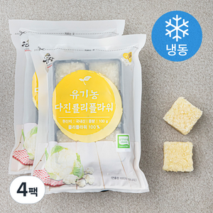 우리땅 유기가공식품 인증 다진 콜리플라워 (냉동), 100g, 4개