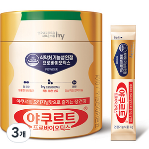 한국야쿠르트 프로바이오틱스 유산균, 120g, 3개