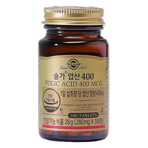 솔가 엽산 400, 100정, 1개