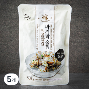 고래미 매콤칼칼 바지락 술찜, 5개, 500g