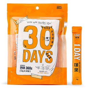 슈퍼츄 30데이즈 짜먹는 고양이 간식, 연어, 360g, 1개