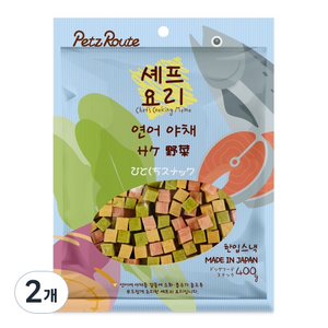 펫츠루트 셰프요리 연어 야채 반려견 간식, 혼합맛(연어/야채), 400g, 2개