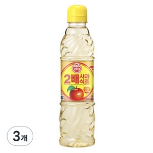 오뚜기 2배 사과식초, 500ml, 3개