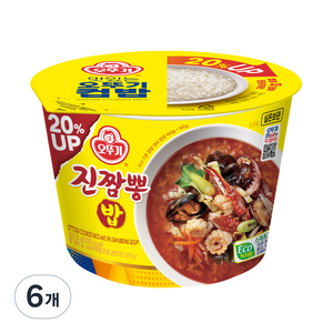 오뚜기 컵밥 증량 진짬뽕밥, 217.5g, 6개