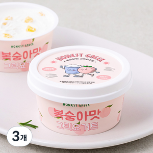 어니스트그릭 복숭아맛 그릭요거트, 100g, 3개