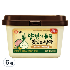 [샘표] 양념이 듬뿍 맛있는 쌈장, 500g, 6개