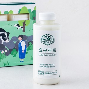 아침미소목장 요구르트, 500ml, 2개