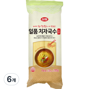 삼화식품 일품 치자 국수 소면 15인분, 1.5kg, 6개